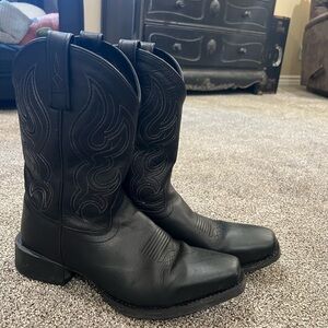 Classic Black Western Cowboy Boots